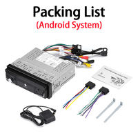 1 samochodowy odtwarzacz Stereo Din audio Radio Android Bluetooth 1 DIN 7 "HD Carplay Android Auto chowany ekran dotykowy odtwarzacz multimedialny odtwarzacz MP5 TF FM USB 6